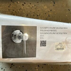 LUGARNO LEVER-HANDLE FLOW CONTROL VALVE & TRIM SET FOR THERMOSTATIC SYSTEMS